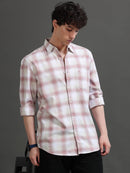 Men Smart Slim Fit Checked Casual Shirt