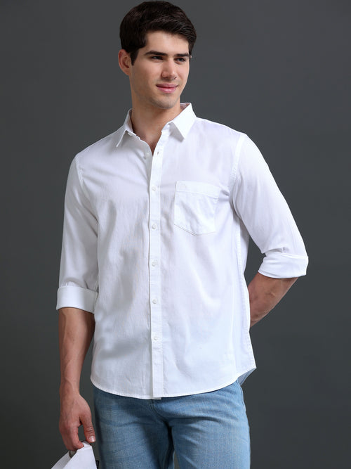 Men's Bird Eye Slim Fit  Dobby Shirt