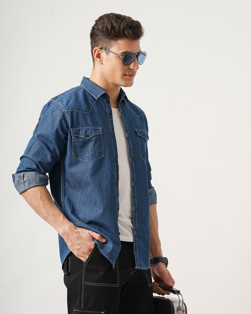 men's denim shirt