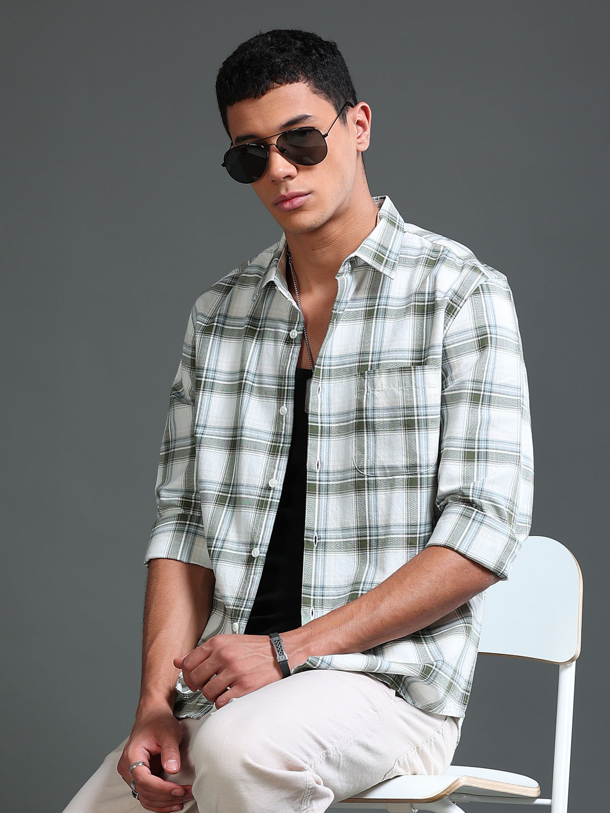 Men Premium Oxford Checks Shirt