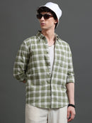 Men Smart Slim Fit Checked Casual Shirt