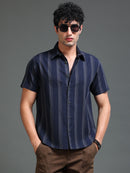 Men's Melange Twill Stripes Shirt