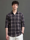 Men Smart Slim Fit Checked Casual Shirt