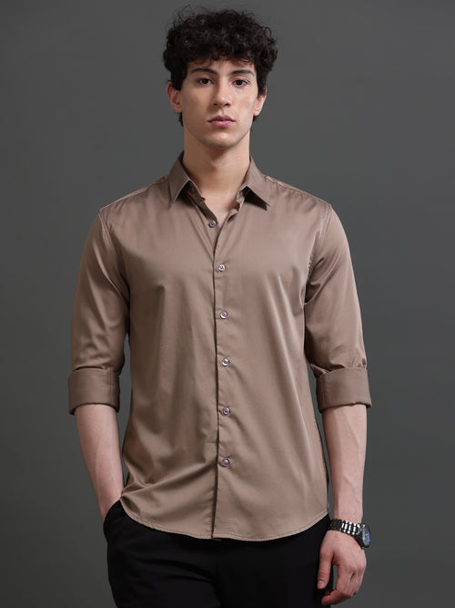 Men Smart Slim Fit Semiformal Shirt