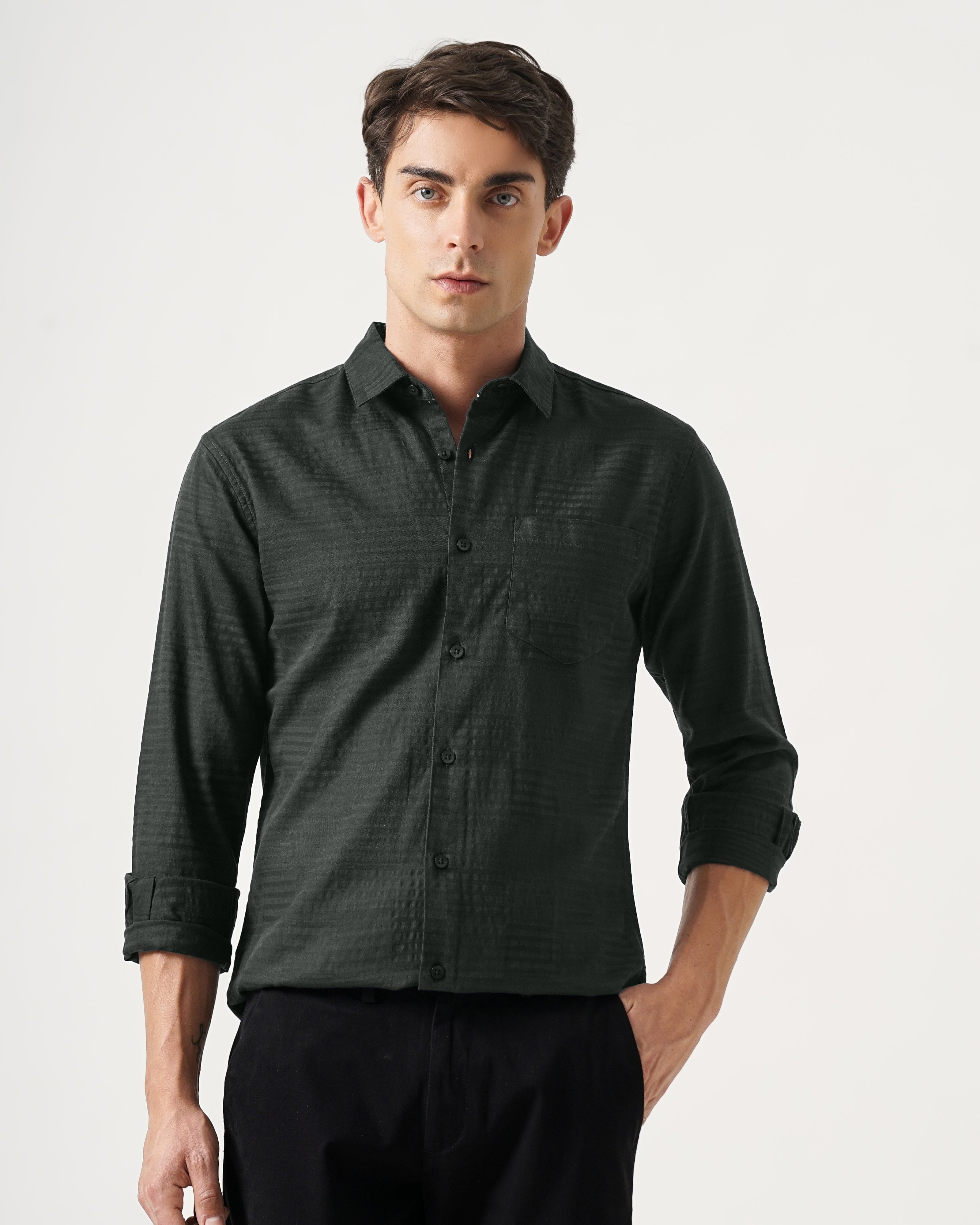 MEN'S SELF DESIGN SHIRT