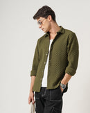 men's self design shirt