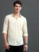 Men's Slub Slim Fit Solid Shirt