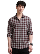 Men Smart Slim Fit Tartan Checks Checked Casual Shirt