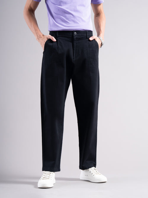 Men Low-Rise Relaxed Fit Pleated Chinos