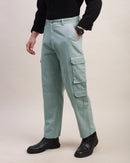 Men Comfort Straight Fit Mid-Rise Cargos Trousers