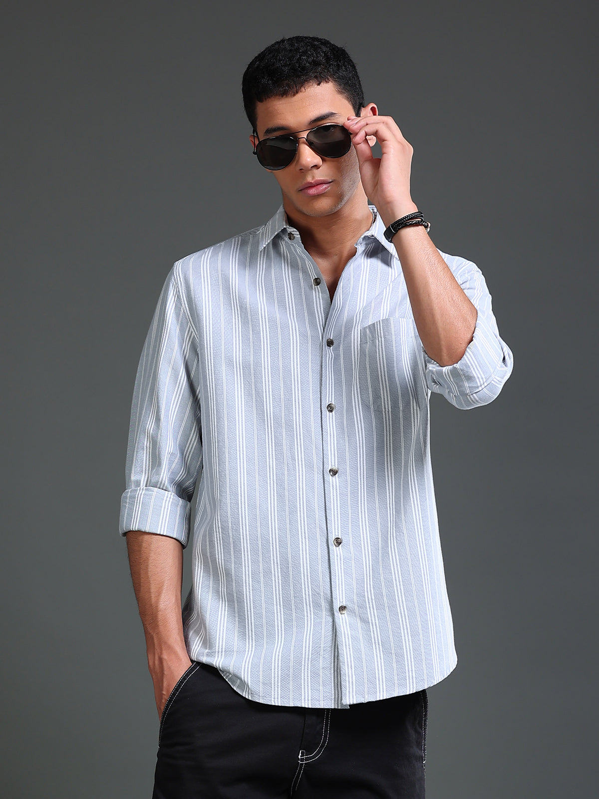 Men Oxford Stripes Shirt