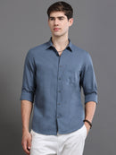 Men Smart Cotton Linen Slim Fit Shirt