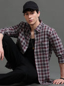 Men Smart Slim Fit Checked Casual Shirt