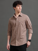 Men Smart Slim Fit Striped Casual Shirt