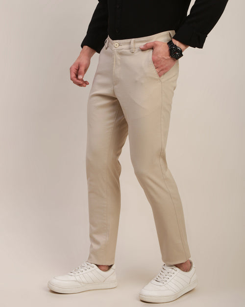 Men Comfort Slim Fit Low-Rise Chinos