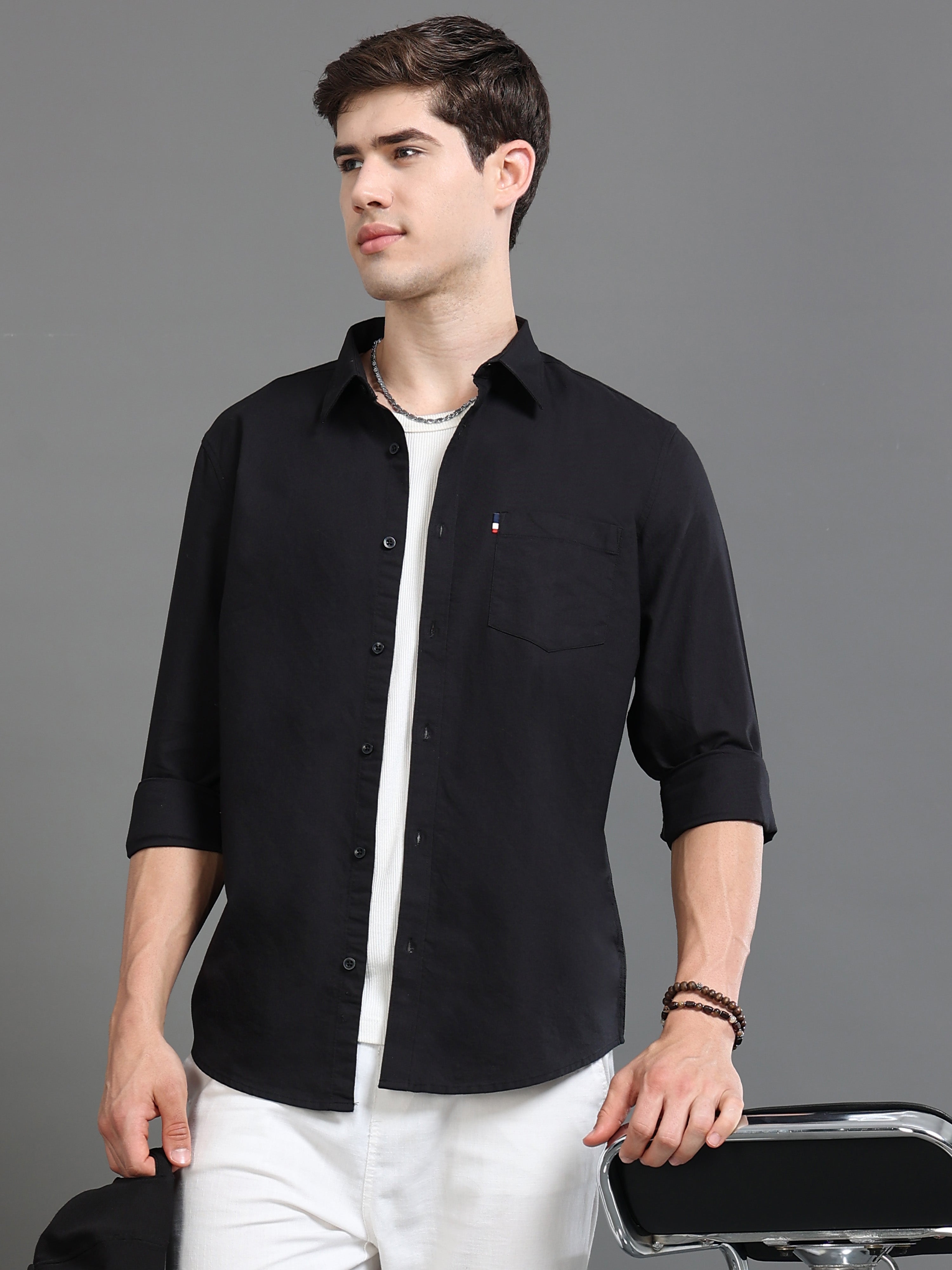 Men Oxford Slim Fit Shirt