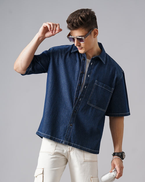 MEN'S OVERSIZED DENIM SHIRT