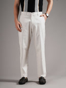 Men Tailored Straight Fit Low-Rise Trousers