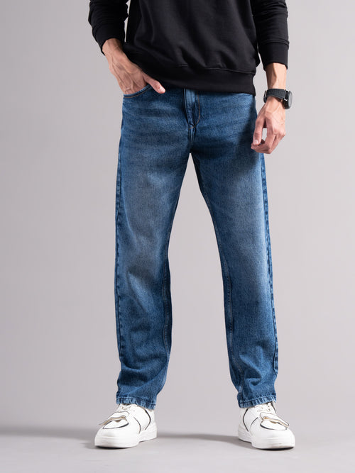 Men Smart Slim Fit Mid-Rise Light Fade Jeans