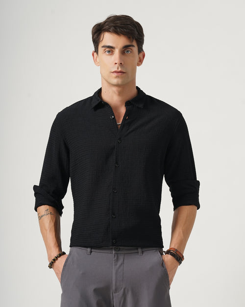 men's Self Design Shirt