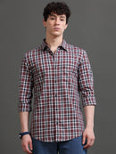 Men Smart Slim Fit Tartan Checks Checked Shirt