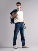 Men Smart Slim Fit Mid-Rise Light Fade Jeans