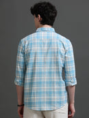 Men Smart Slim Fit Checked Casual Shirt