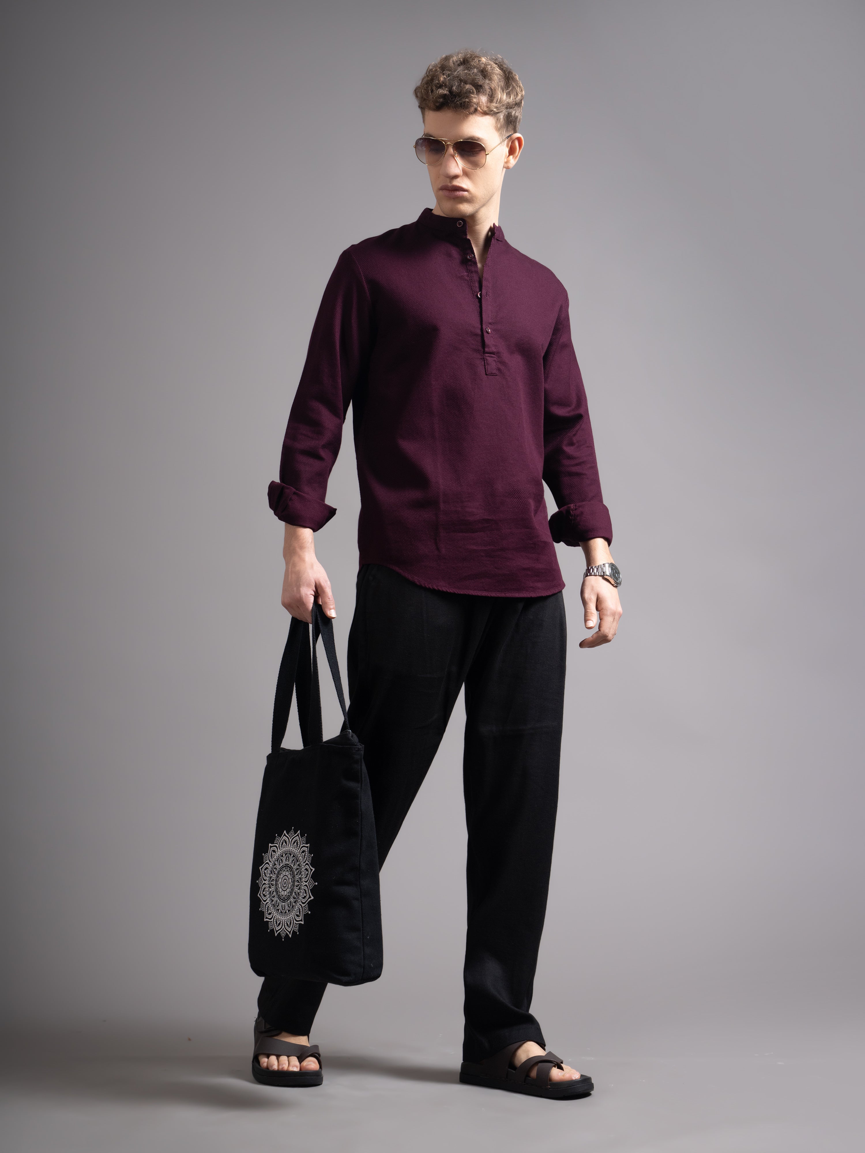 Men's Dobby Kurta Shirt