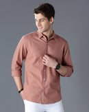 mauve Self Design Dobby Shirt