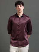 Spread Collar Smart Slim Fit Casual Shirt