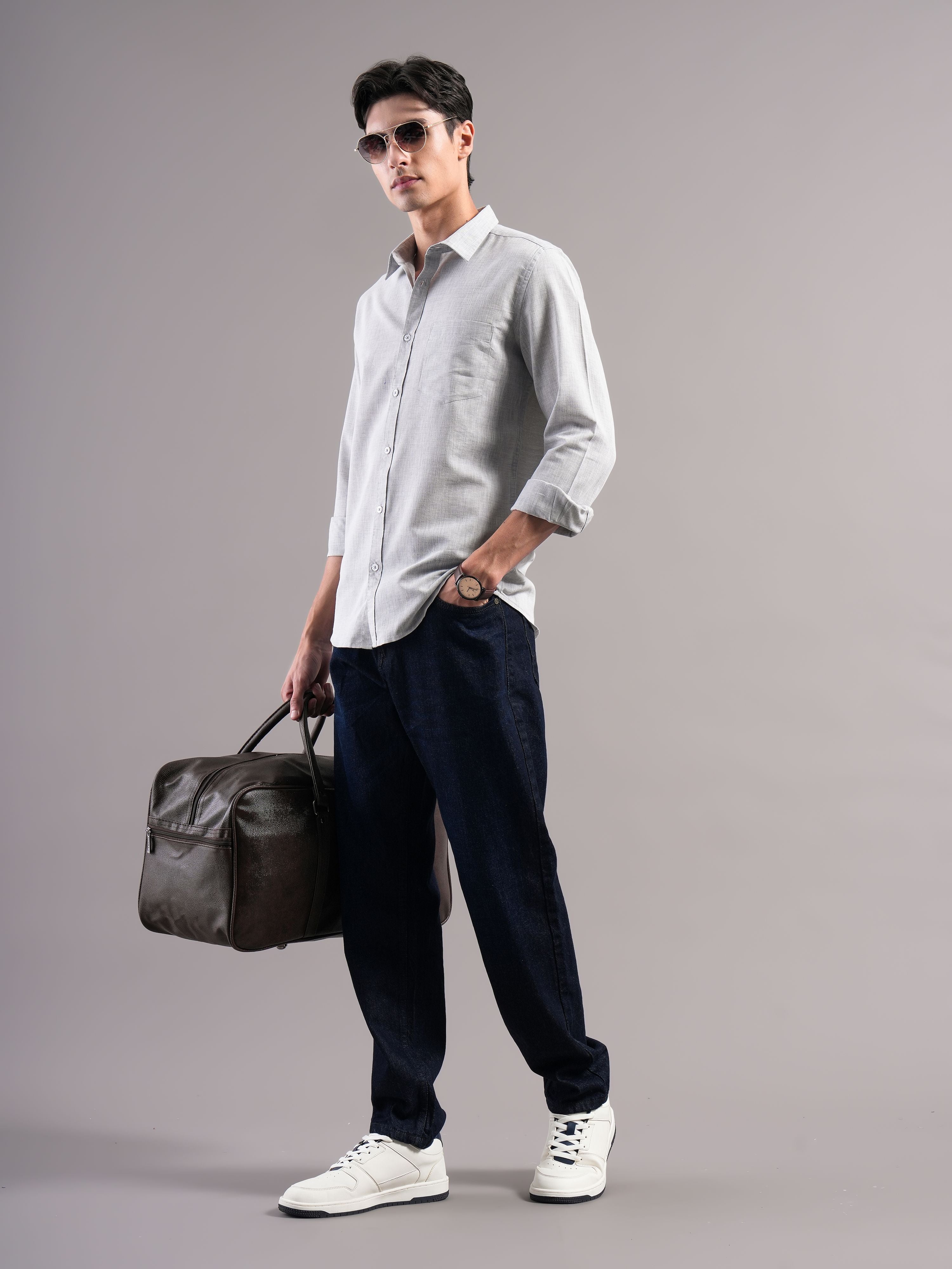 Men Smart Slim Fit Casual Shirt