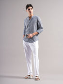 Men Smart Slim Fit Striped Casual Shirt