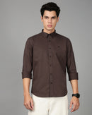 Smart Slim Fit Spread Collar Cotton Casual Shirt