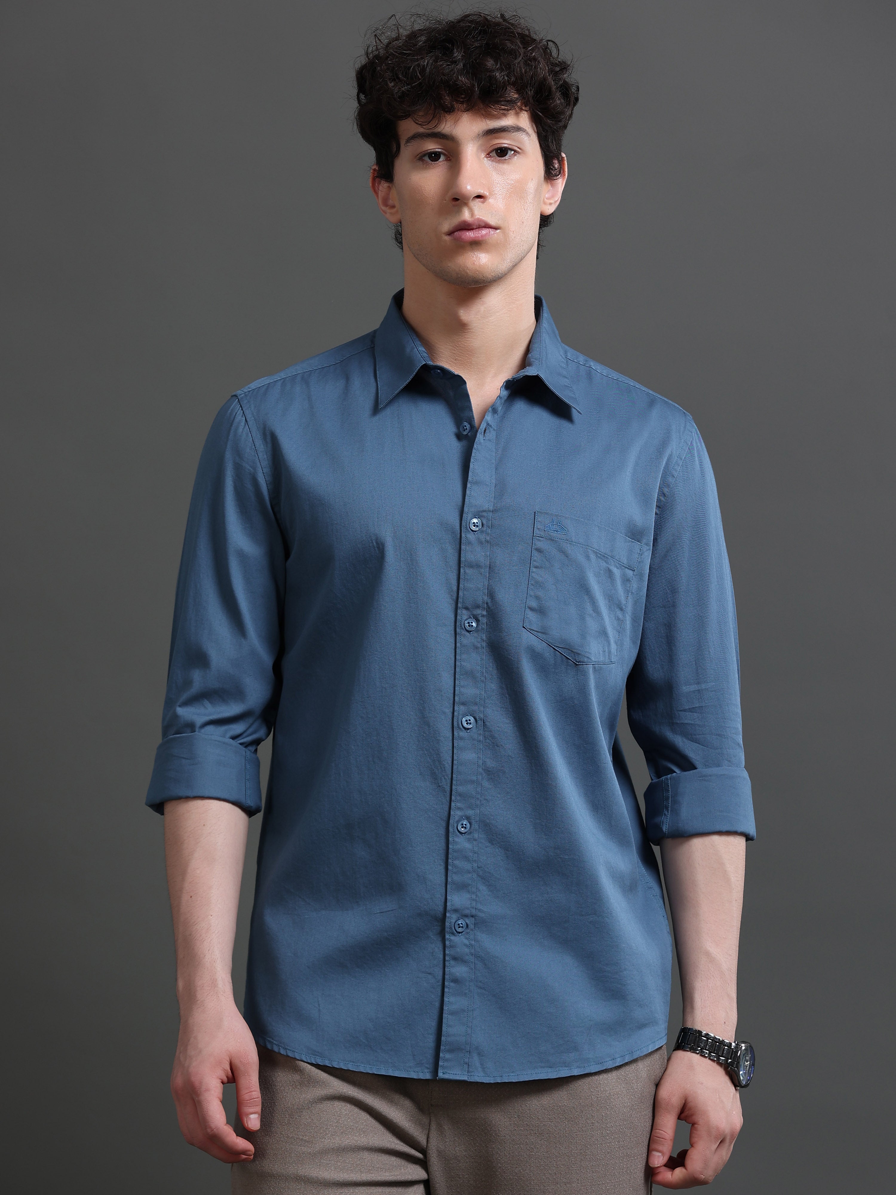 Men Smart Slim Fit Casual Shirt