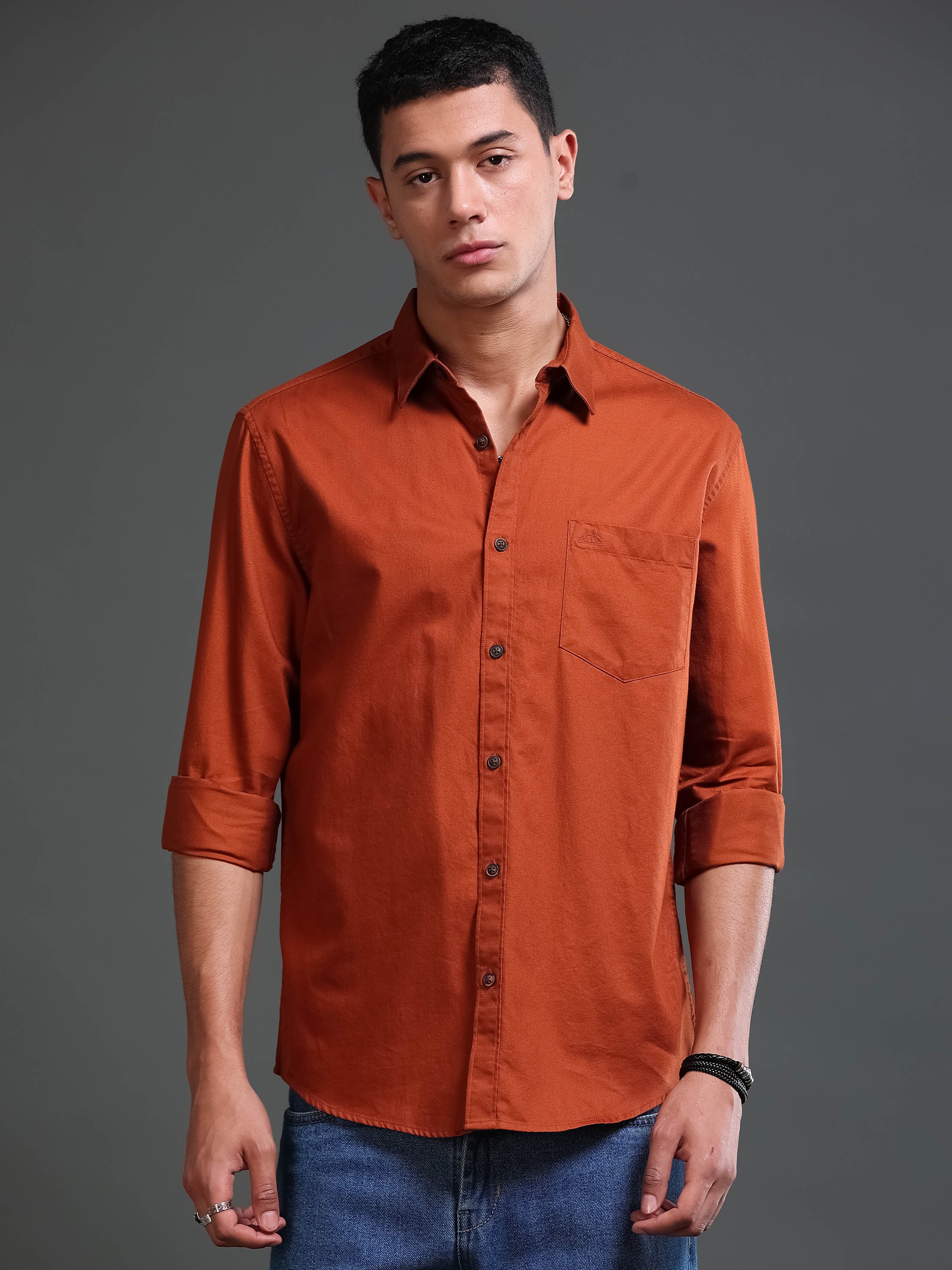 Men's Premium Twill Solid Shirt