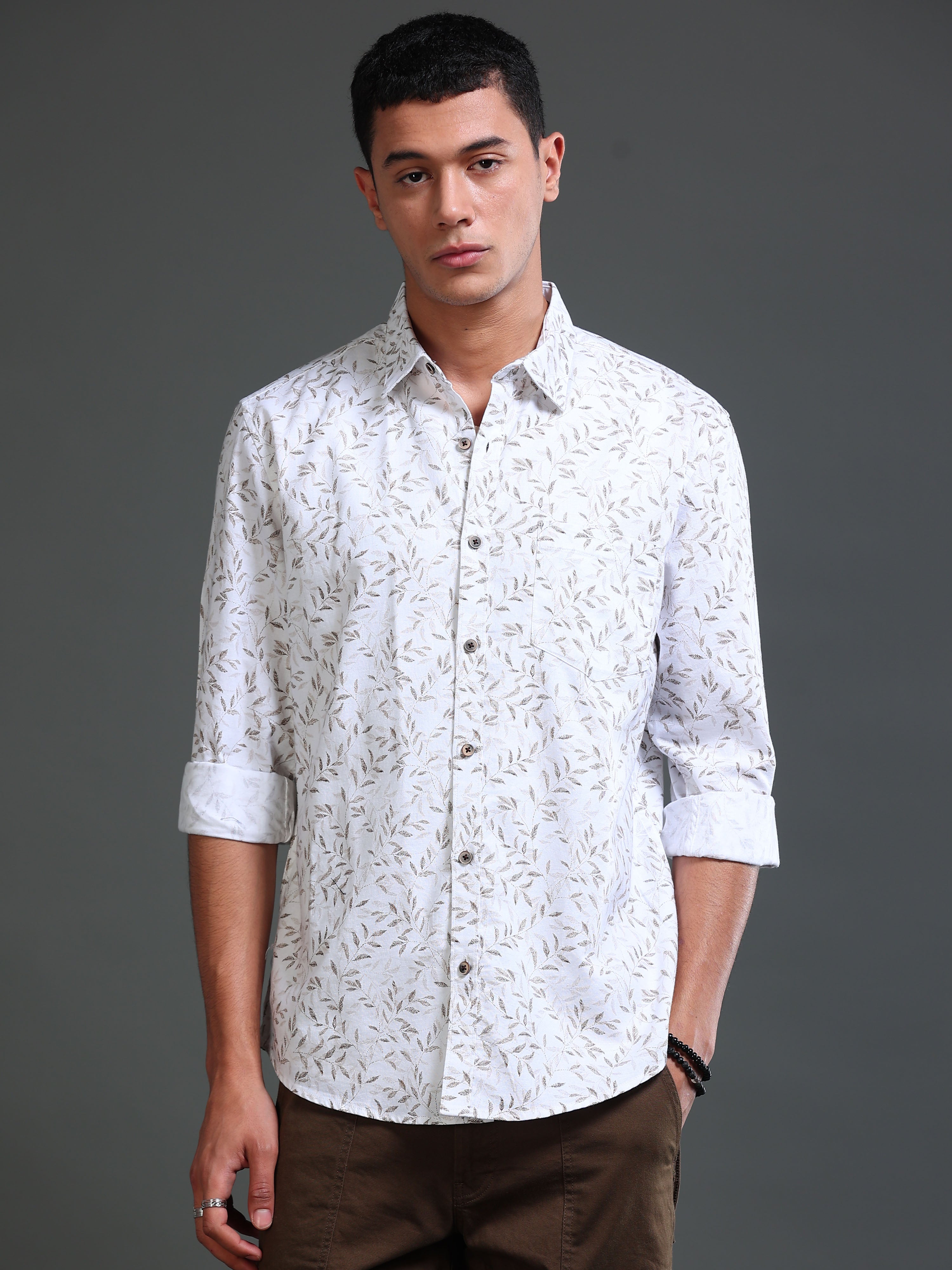 Men's Oxford Twill Prints Shirts