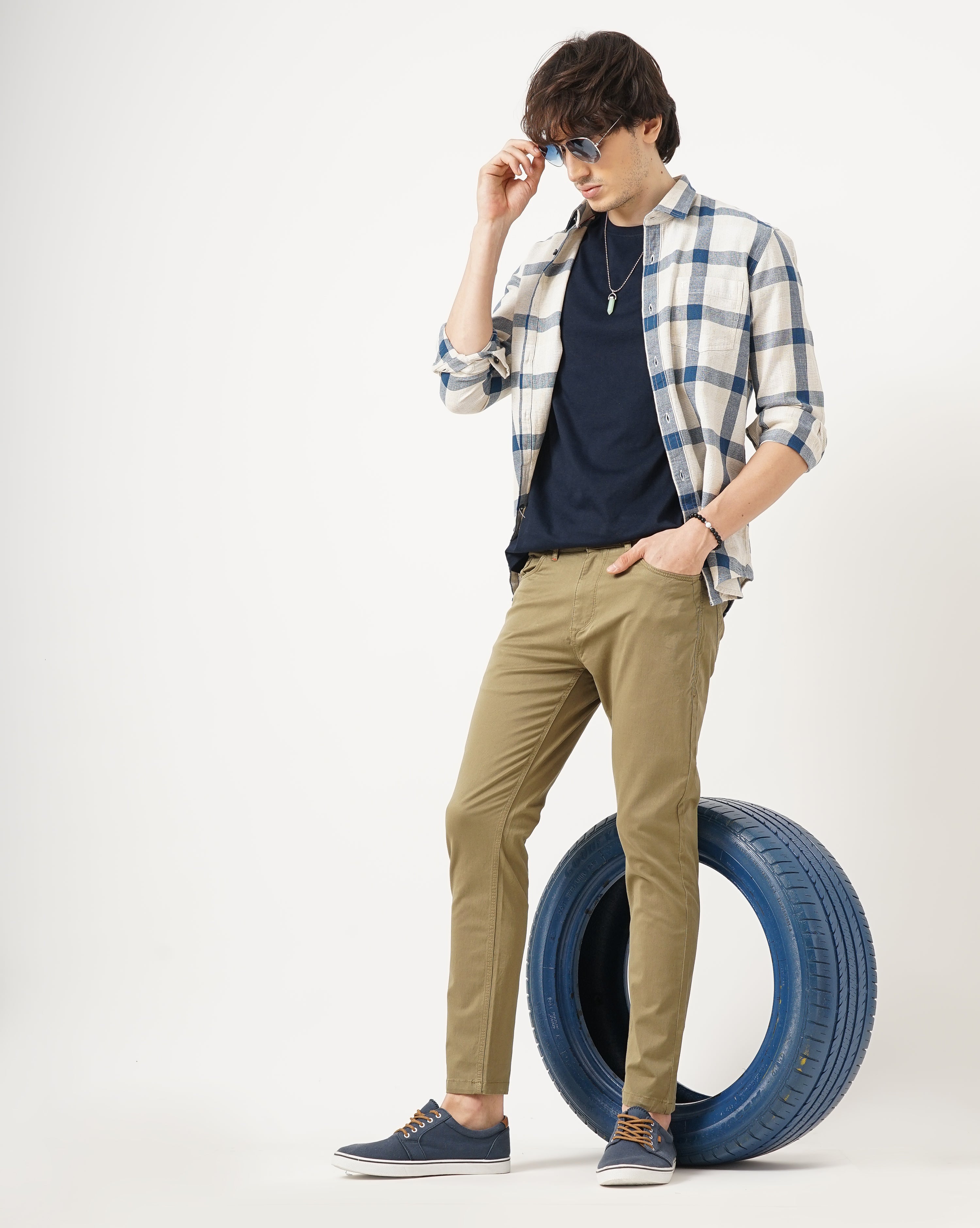 MEN'S ANKLE FIT CASUAL CHINOS