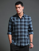 Men's Premium Oxford Blue Checks Shirt