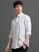 Men Smart Slim Fit Striped Casual Shirt