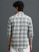 Men Smart Slim Fit Checked Casual Shirt
