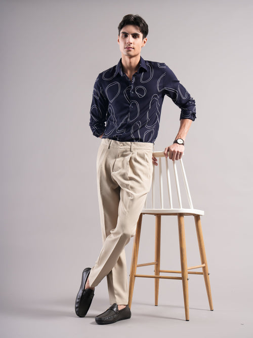 Smart Slim Fit Printed Casual Shirt