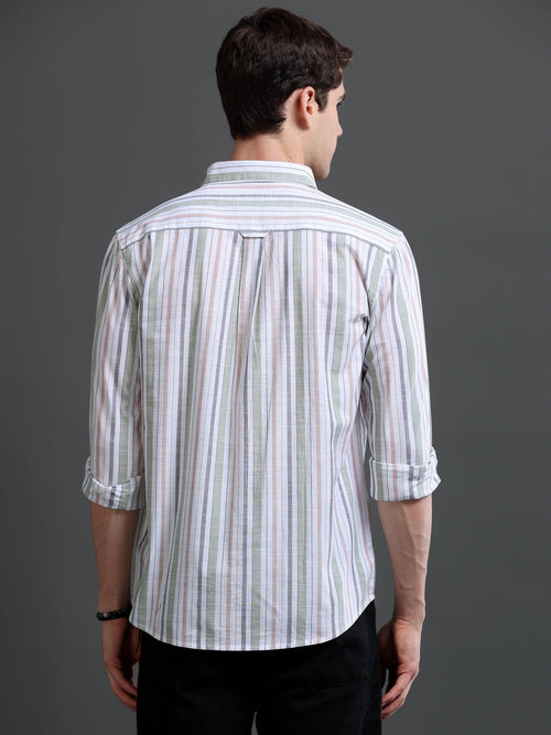 Men's Slim Fit Stripes Shirt