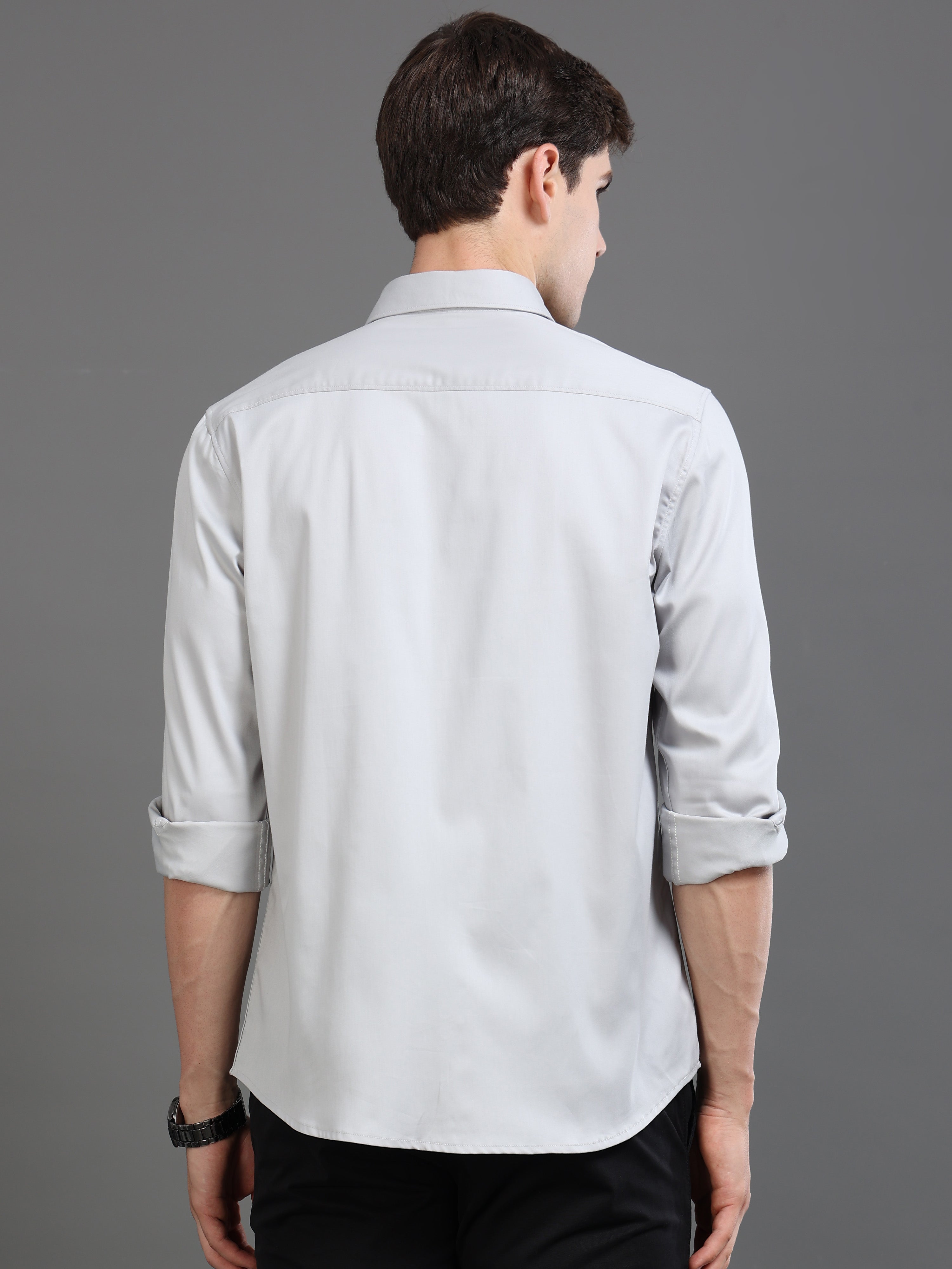 Men Satin Slim Fit Shirt