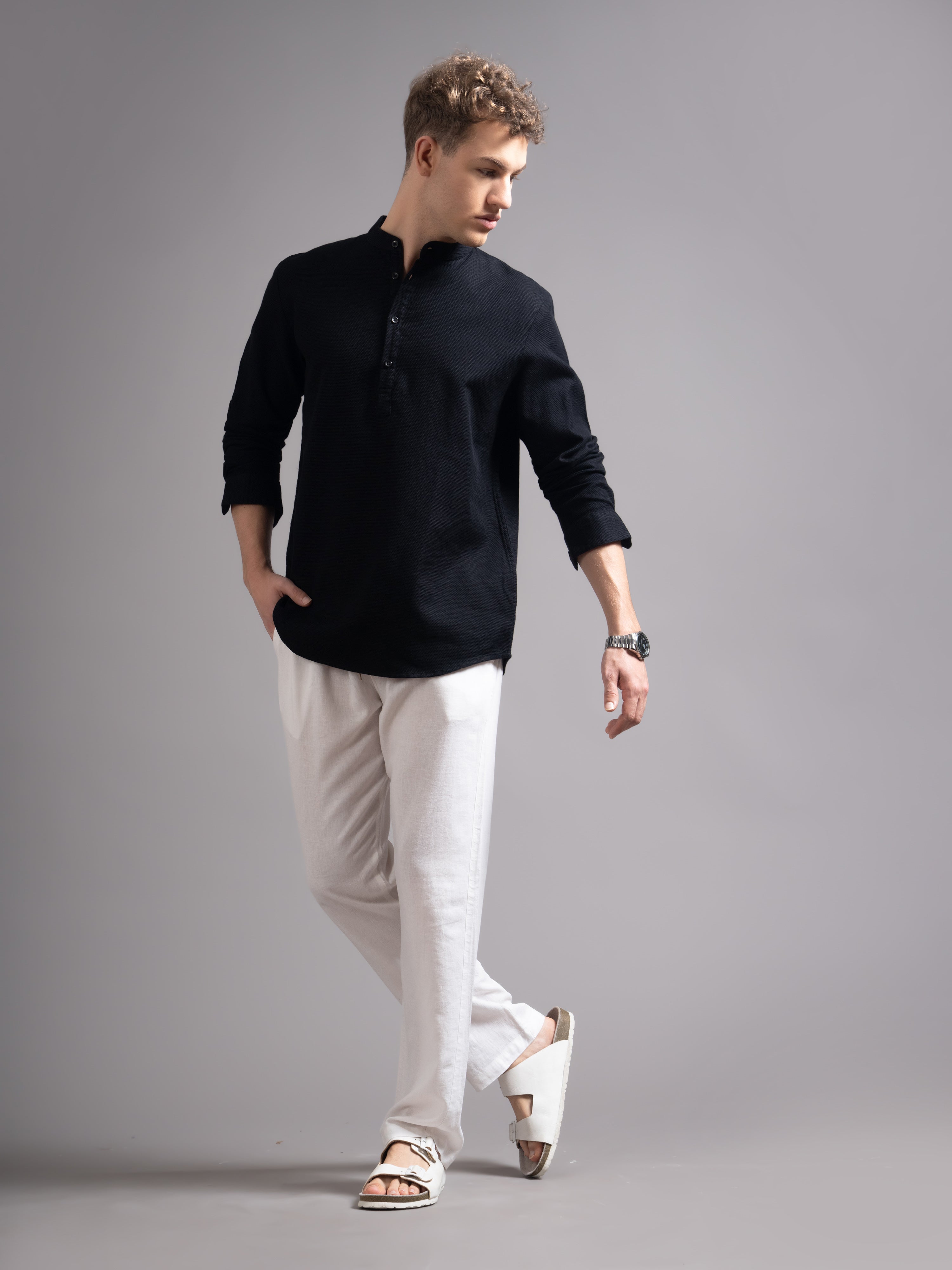 Men's Dobby Kurta Shirt