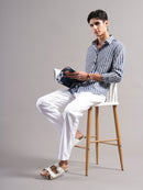 Men Smart Slim Fit Striped Casual Shirt