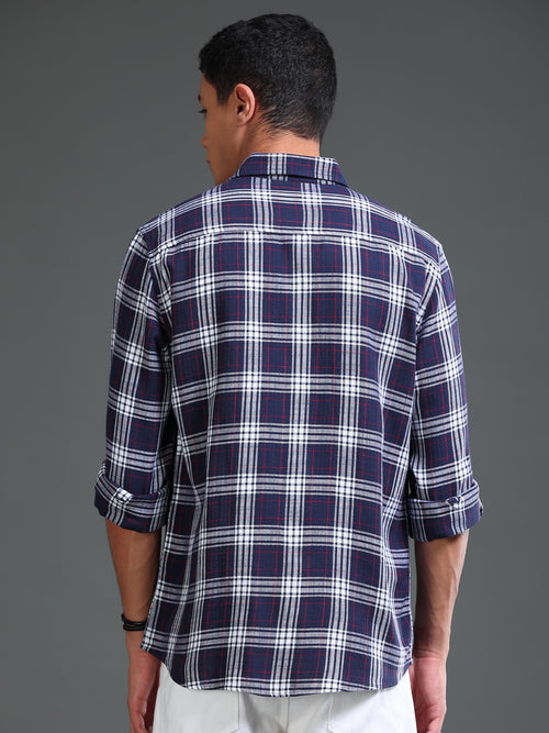 Men Herringbone Checks Shirts