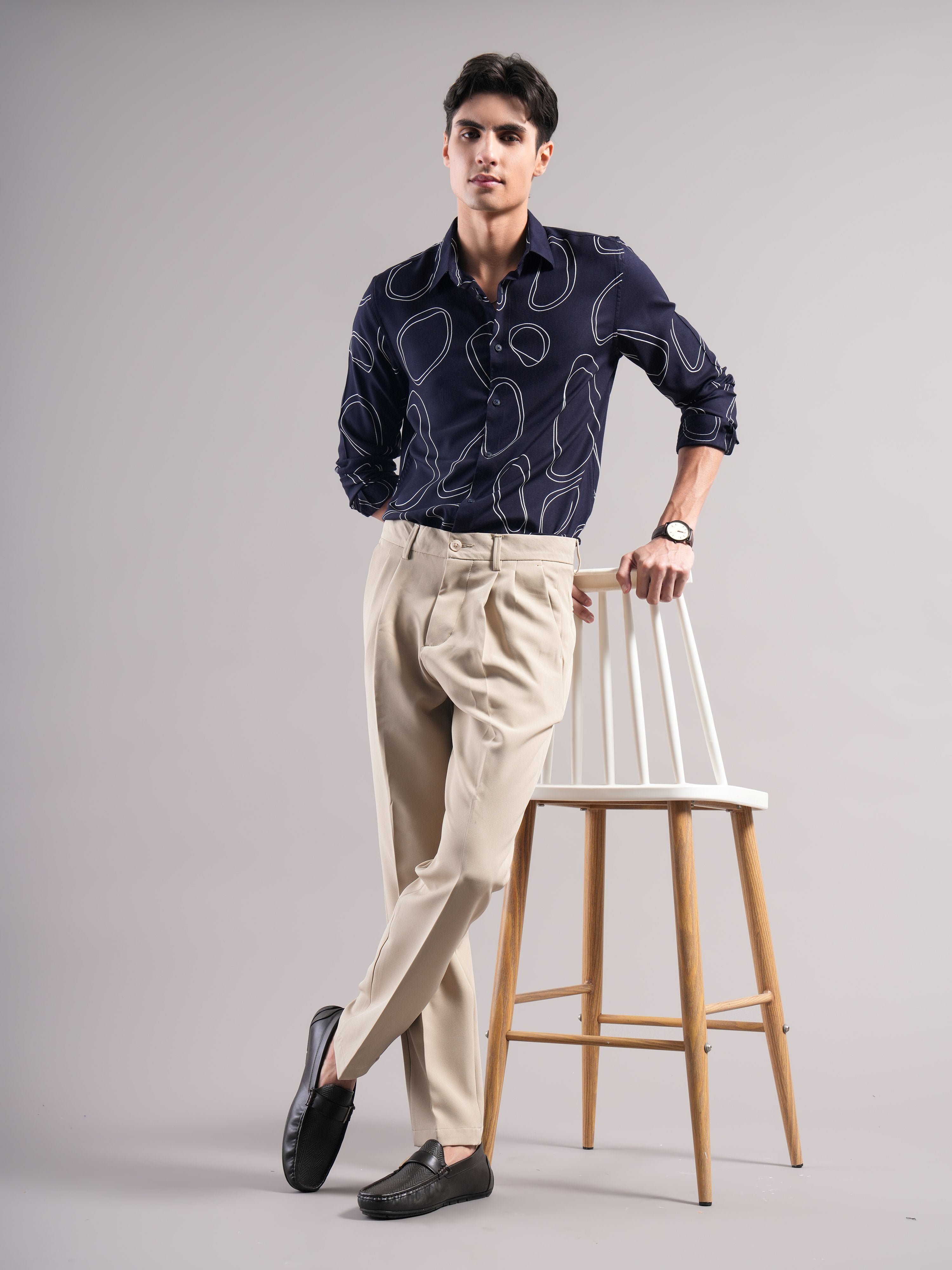 Smart Slim Fit Printed Casual Shirt