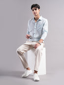 Men Smart Slim Fit Striped Casual Shirt