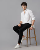 MEN'S SELF DESIGN REGULAR FIT SHIRT