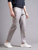 Men Ankle Fit Smart Slim Fit Low-Rise Regular Trousers